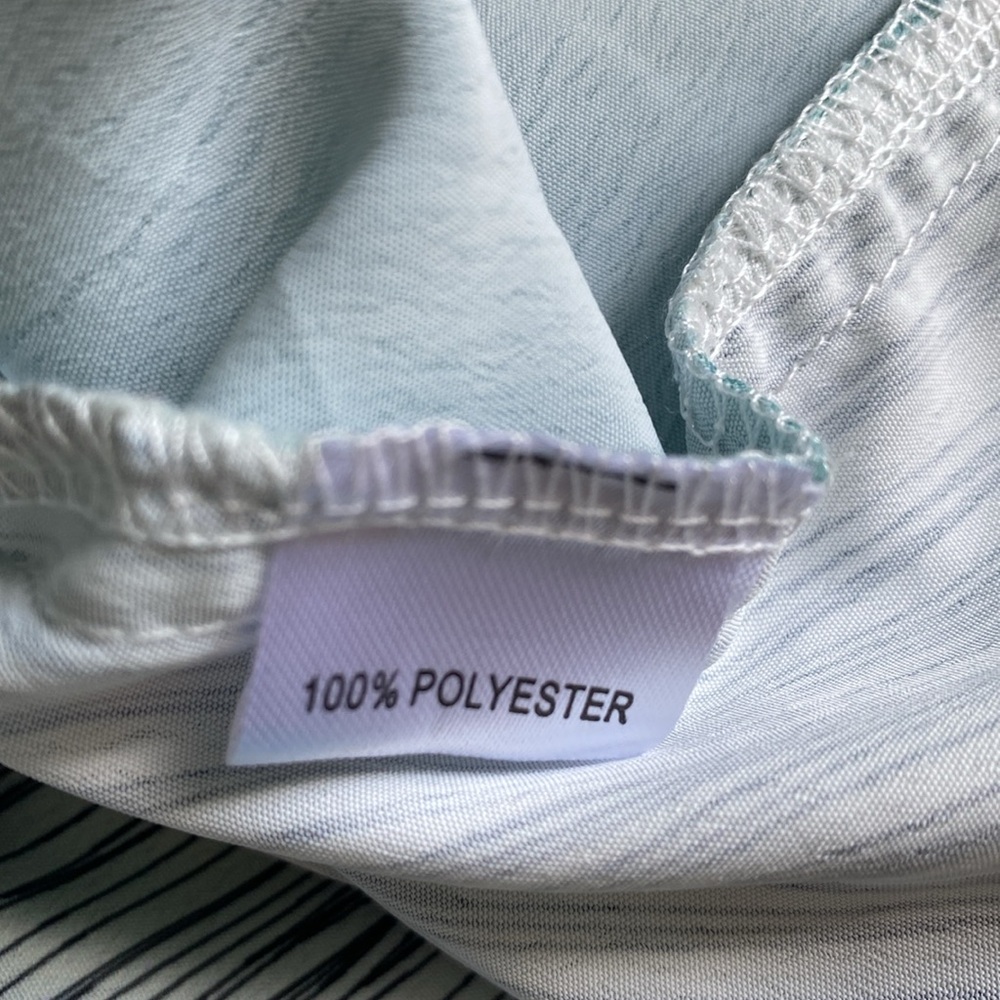 Noogat Button Up Draw String Hem Striped Tunic Bl… - image 4